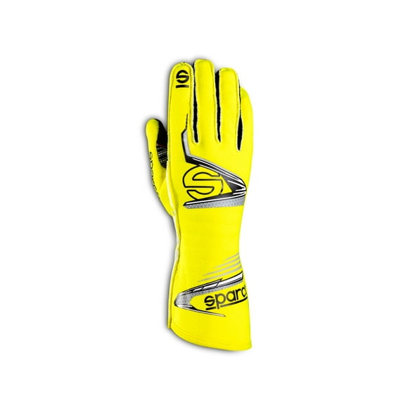 Sparco 00131407GFNR Arrow Series Racing Gloves SFI 3.3/5 Yellow/Black - Size 7