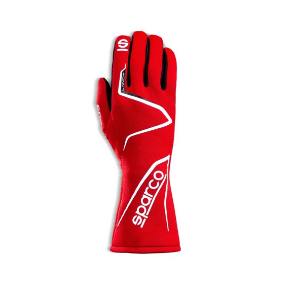Sparco 00136208RS Land+ Racing Gloves, Red, Extra Small