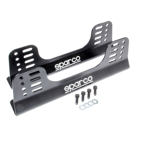Sparco 004902 Seat Bracket - Competition - Side Mount - FIA Approved - Adjustable Black Powdercoated Steel - Universal - Kit