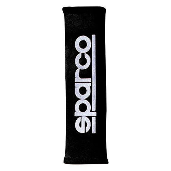 Sparco 01090R3NR Racing Alcantara Seat Belt Tuning Harness Shoulder Pads Black