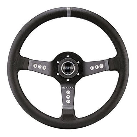 Sparco 015L800PL Piuma 777 Black Leather Steering Wheel 350mm