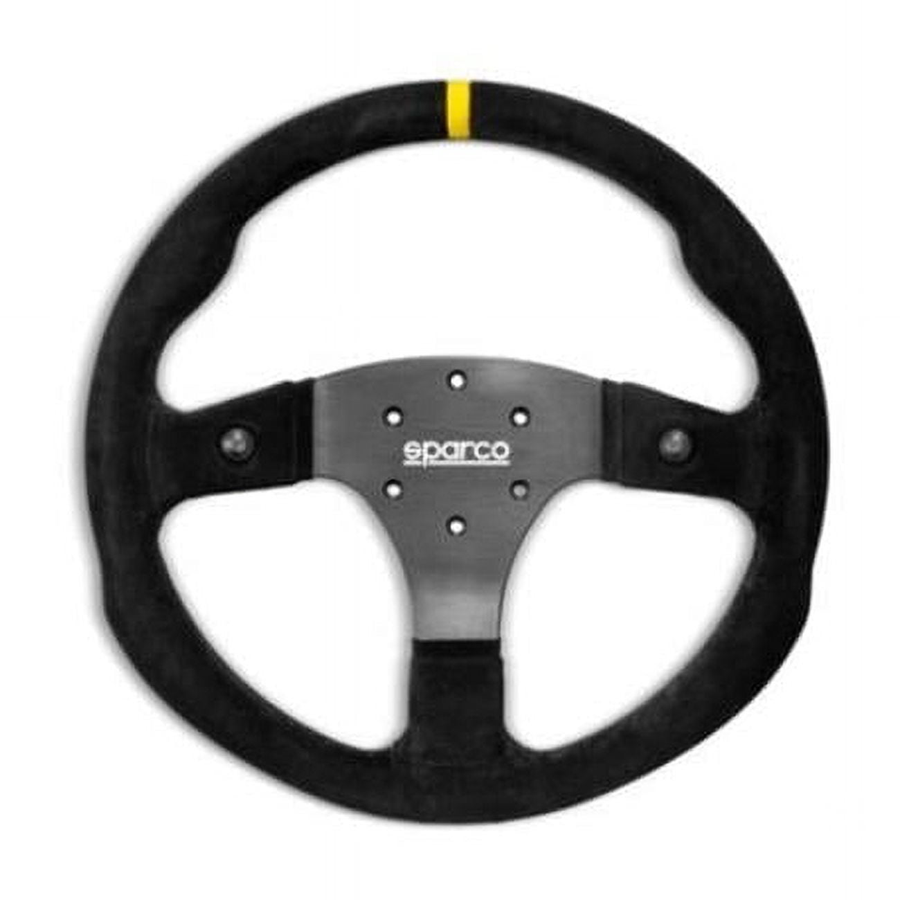 12" RJ Max Lightweight D-Shape Steering Wheel, 5-Bolt, Black - Quarter