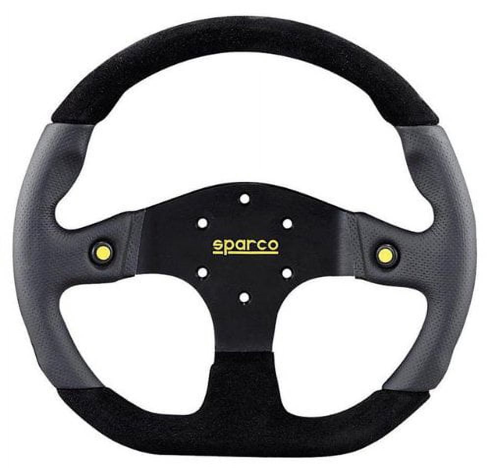 Sparco Volante Sportivo Piatto 330mm Nero - Omologato TUV, Modello 015TMG22TUV