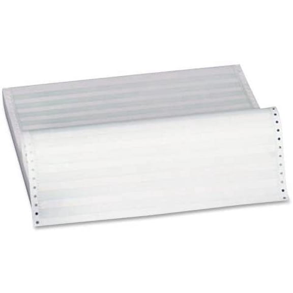 Sparco 1/2-Inch Green Bar Paper, 15 lbs, 1 Part, 14-7/8 x 11 Inches SPR62141, White