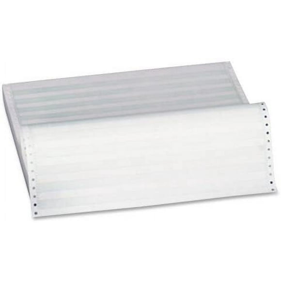 Sparco 1/2-Inch Green Bar Paper, 15 lbs, 1 Part, 14-7/8 x 11 Inches SPR62141, White