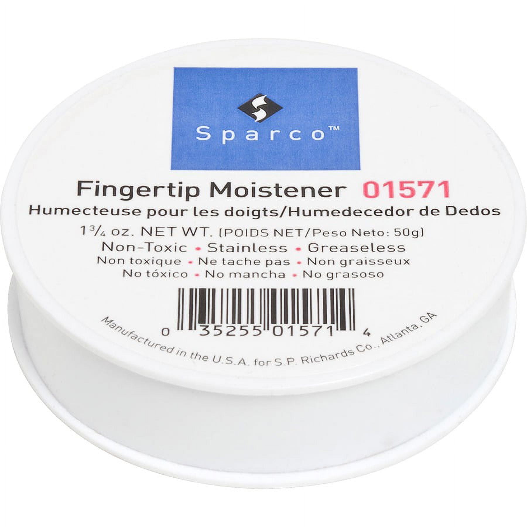 Sparco 1 3/4 Ounce Fingertip Moistener - White - Non-slip, Greaseless, Stainingless, Odorless - 1 Each Sparco 1 3/4 Ounce Fingertip Moistener - White - Non-slip, Greaseless, Stainingless, Odorless - 1 Each