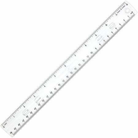 Sparco, SPR01488, 12" Standard Metric Ruler, 1 Each, Clear
