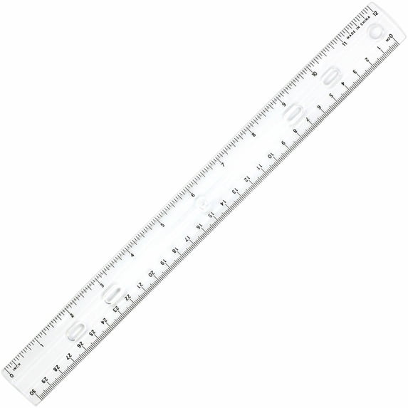 Sparco, SPR01488, 12" Standard Metric Ruler, 1 Each, Clear