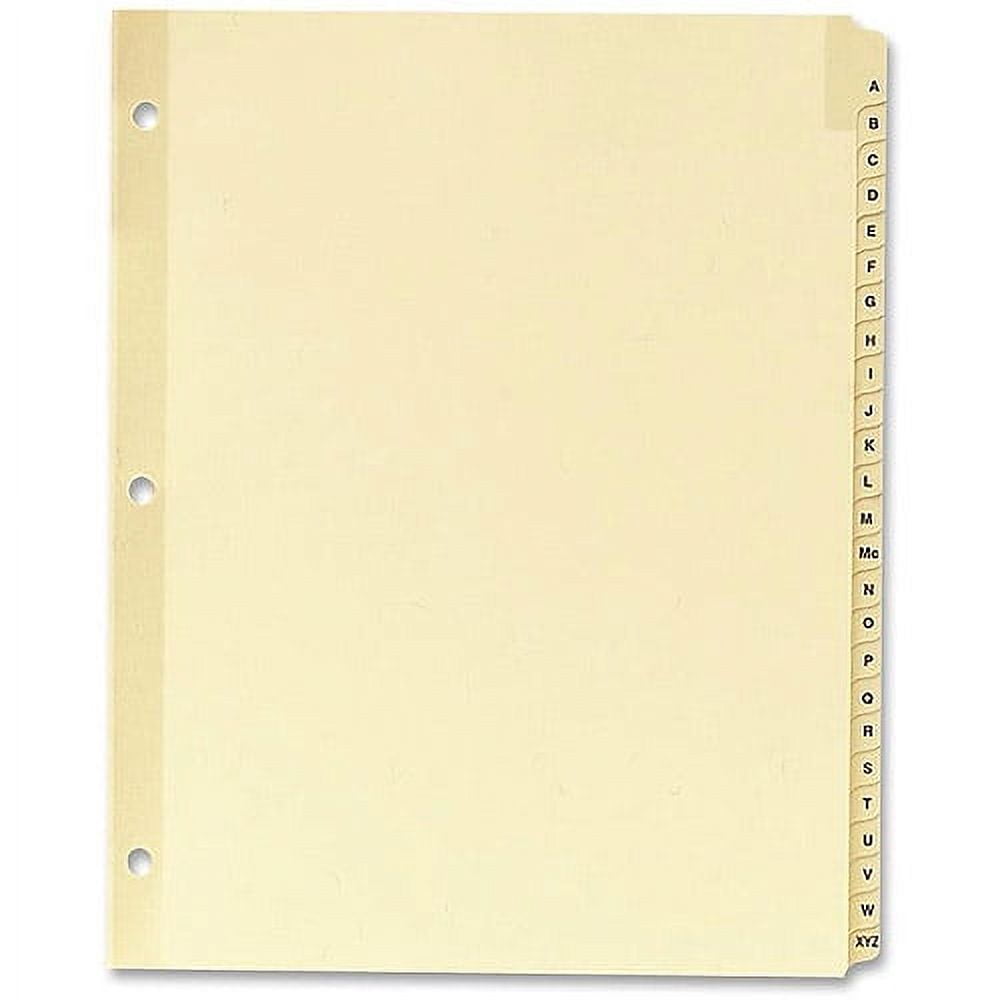 Sparco AZ Clear Plastic Index Dividers