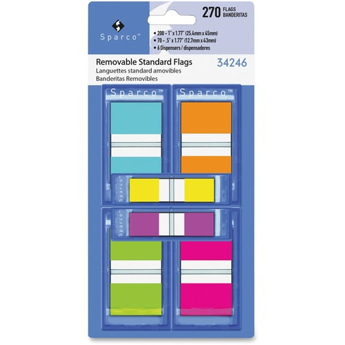 Sparco Assorted Pop-Up Flags Combo Pack - 0.50 Sparco Assorted Pop-Up Flags Combo Pack - 0.50