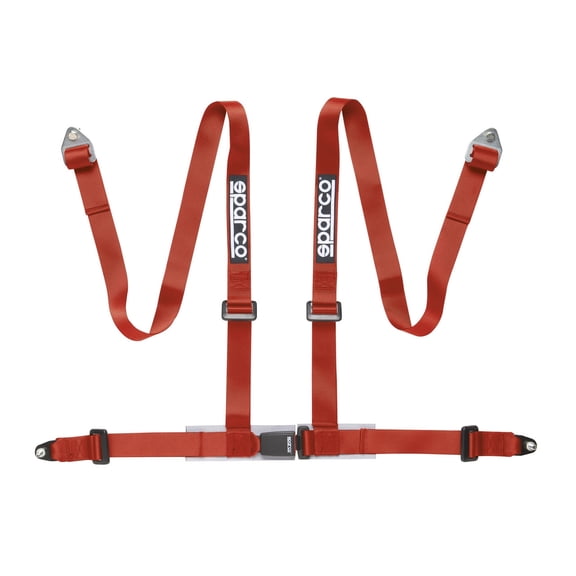 Sparco Belt Red 2 Inch 4Pt Blt-In Universal Pull down Style; 2"-2"- 04604BVRS