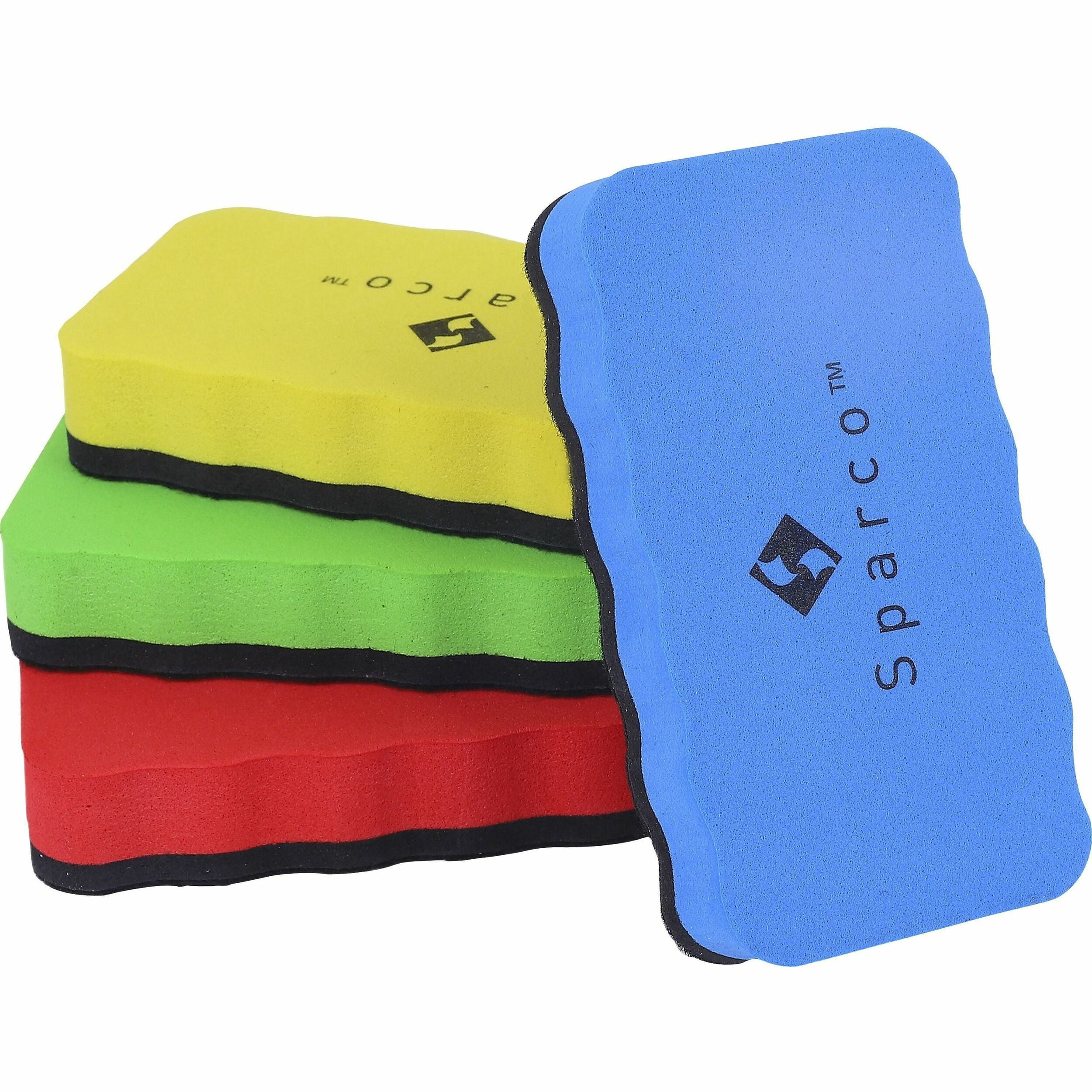 Sparco Magnetic Whiteboard Erasers - Magnetic - Assorted - EVA Foam ...