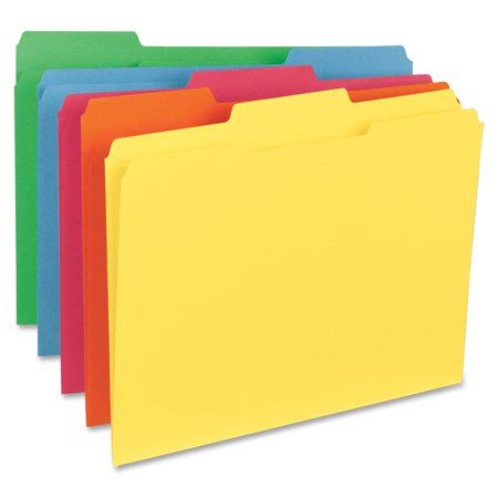 Sparco Bright 1/3-Cut 2-Ply Top Tab File Folders
