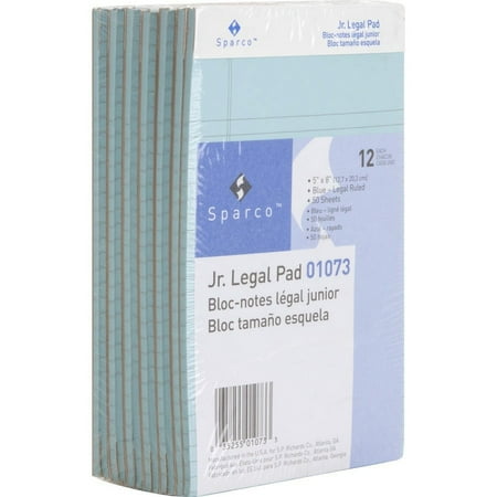 Sparco Colored Jr. Legal Ruled Writing Pads - Jr.Legal