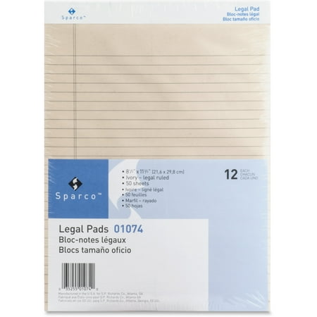 Sparco Colored Legal Ruled Pads
