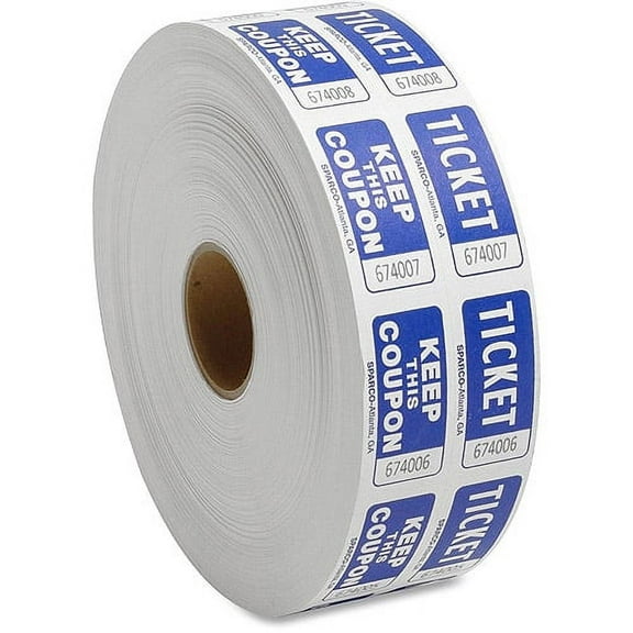 Sparco Consecutively Numbered Format, Raffle Tickets, 2,000 Count, Blue