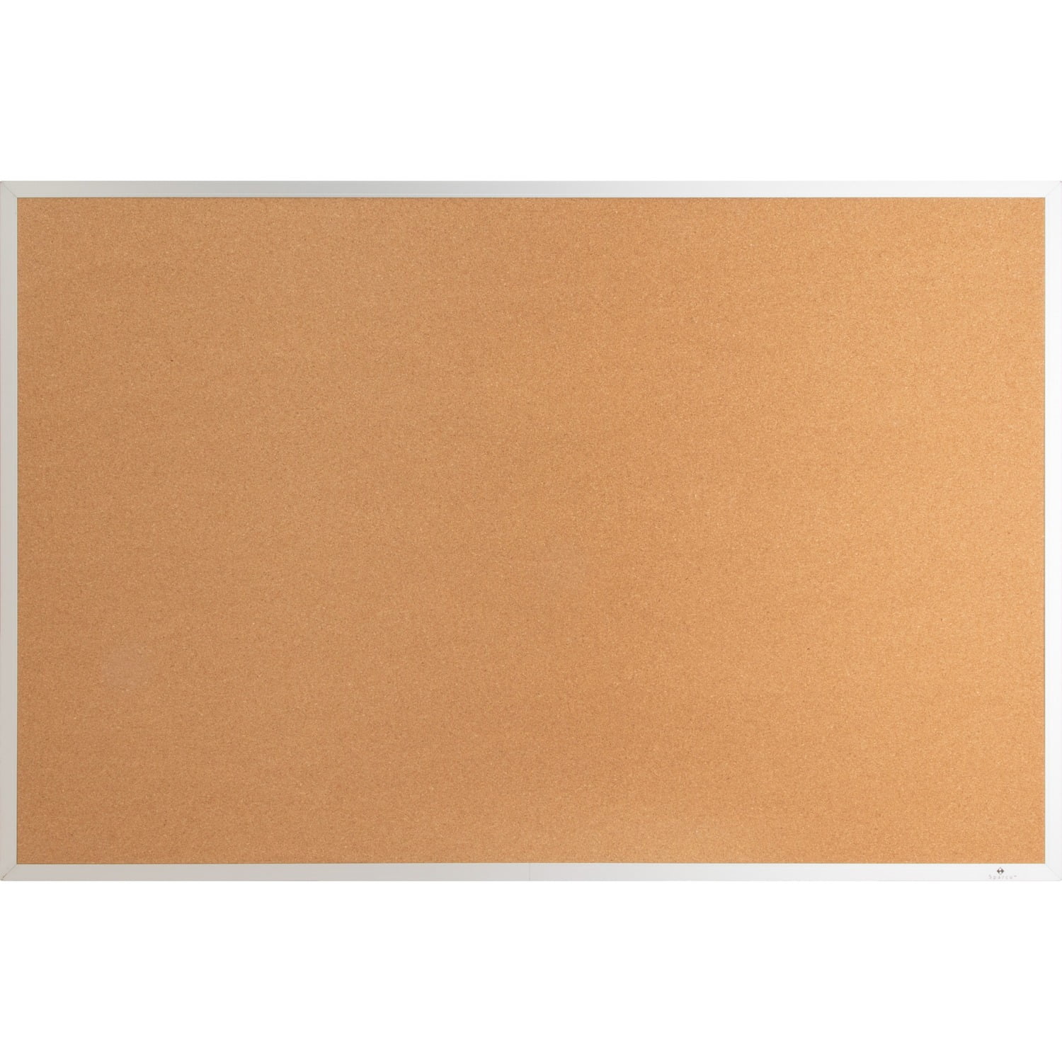 Universal Cork Board with Aluminum Frame 48 x 36 Natural Silver Frame