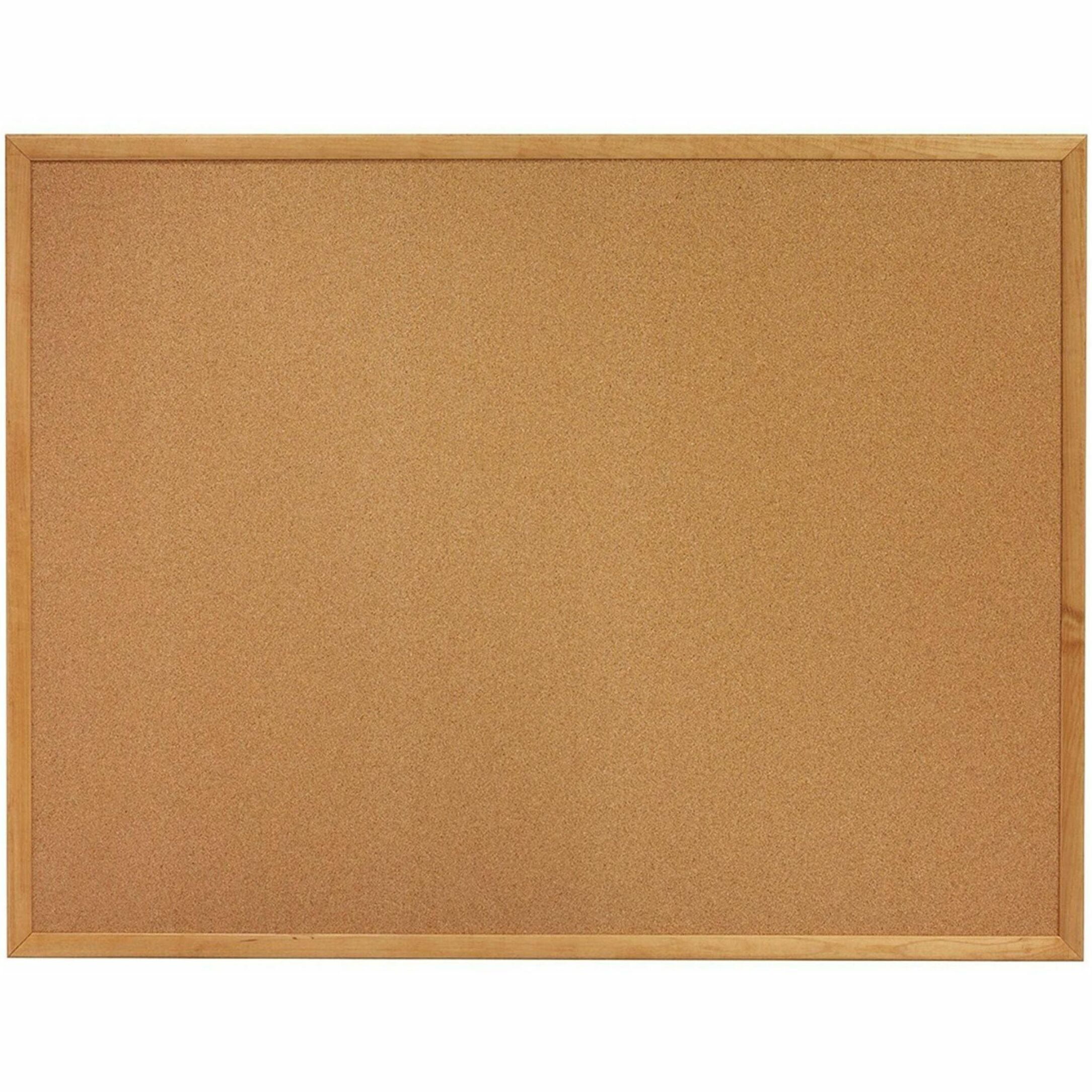 Oak Wood Frame Cork Bulletin Board 18" x 24"