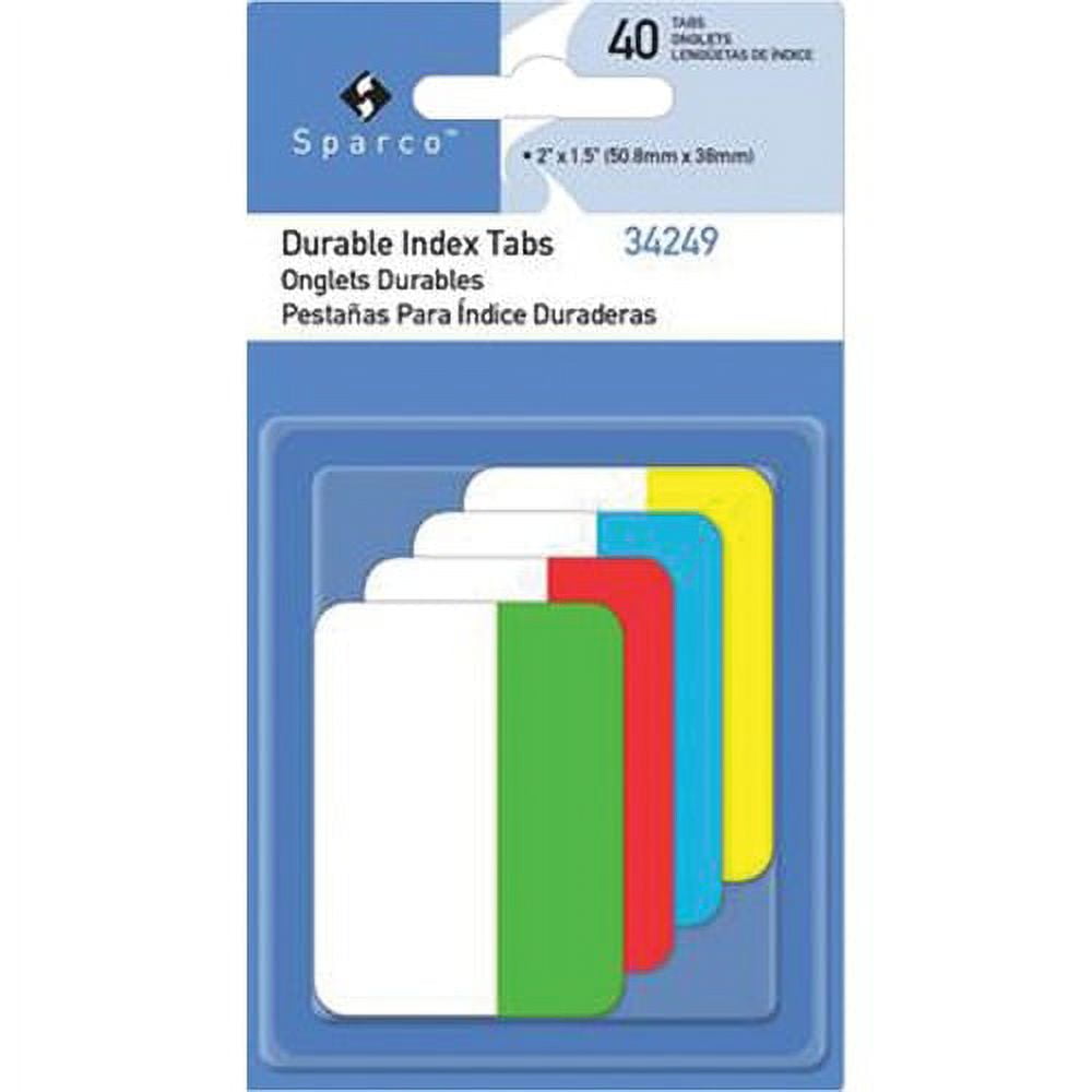 Sparco Durable Index Tabs - Write-on Tab(s) - 0.10 Sparco Durable Index Tabs - Write-on Tab(s) - 0.10