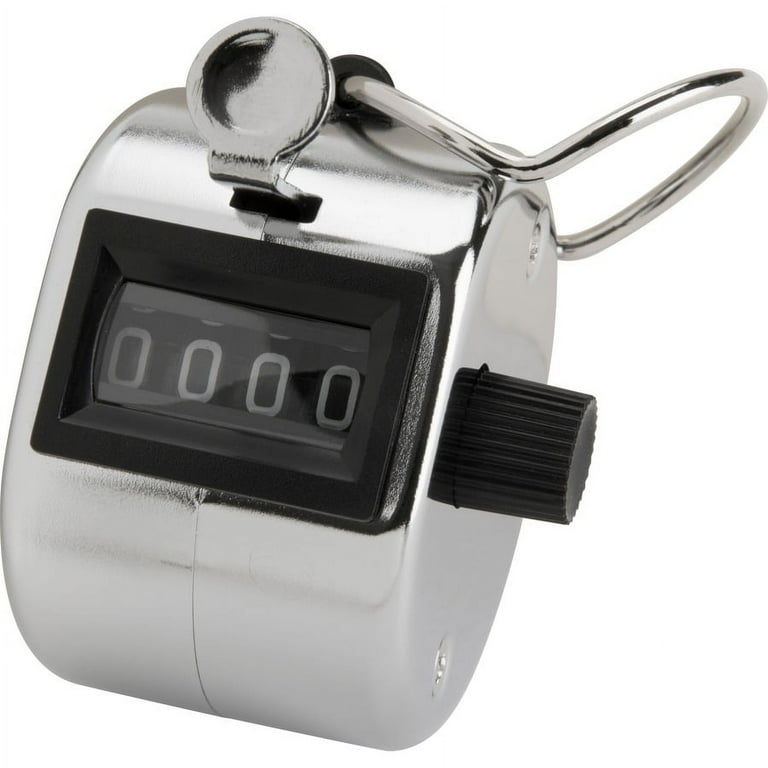 Sparco Finger Ring Tally Counter - 4 Digit - Finger Ring - Handheld - Chrome Plated Steel - Silver Sparco Finger Ring Tally Counter - 4 Digit - Finger Ring - Handheld - Chrome Plated Steel - Silver