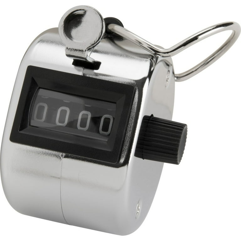 Sparco Finger Ring Tally Counter - 4 Digit - Finger Ring - Handheld - Chrome Plated Steel - Silver Sparco Finger Ring Tally Counter - 4 Digit - Finger Ring - Handheld - Chrome Plated Steel - Silver