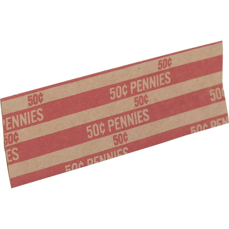 Sparco Flat Coin Wrappers - 1000 Wrap(s)Total $0.50 in 50 Coins of 1 Denomination - 60 lb Basis Weight - Kraft - Red - 1000 / Pack Sparco Flat Coin Wrappers - 1000 Wrap(s)Total $0.50 in 50 Coins of 1 Denomination - 60 lb Basis Weight - Kraft - Red - 1000 / Pack