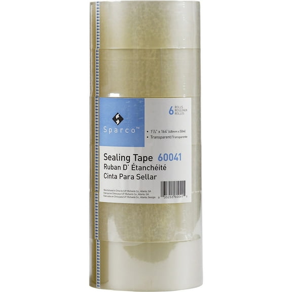 Sparco Heavyweight Package Sealing Tape, 6 Rolls