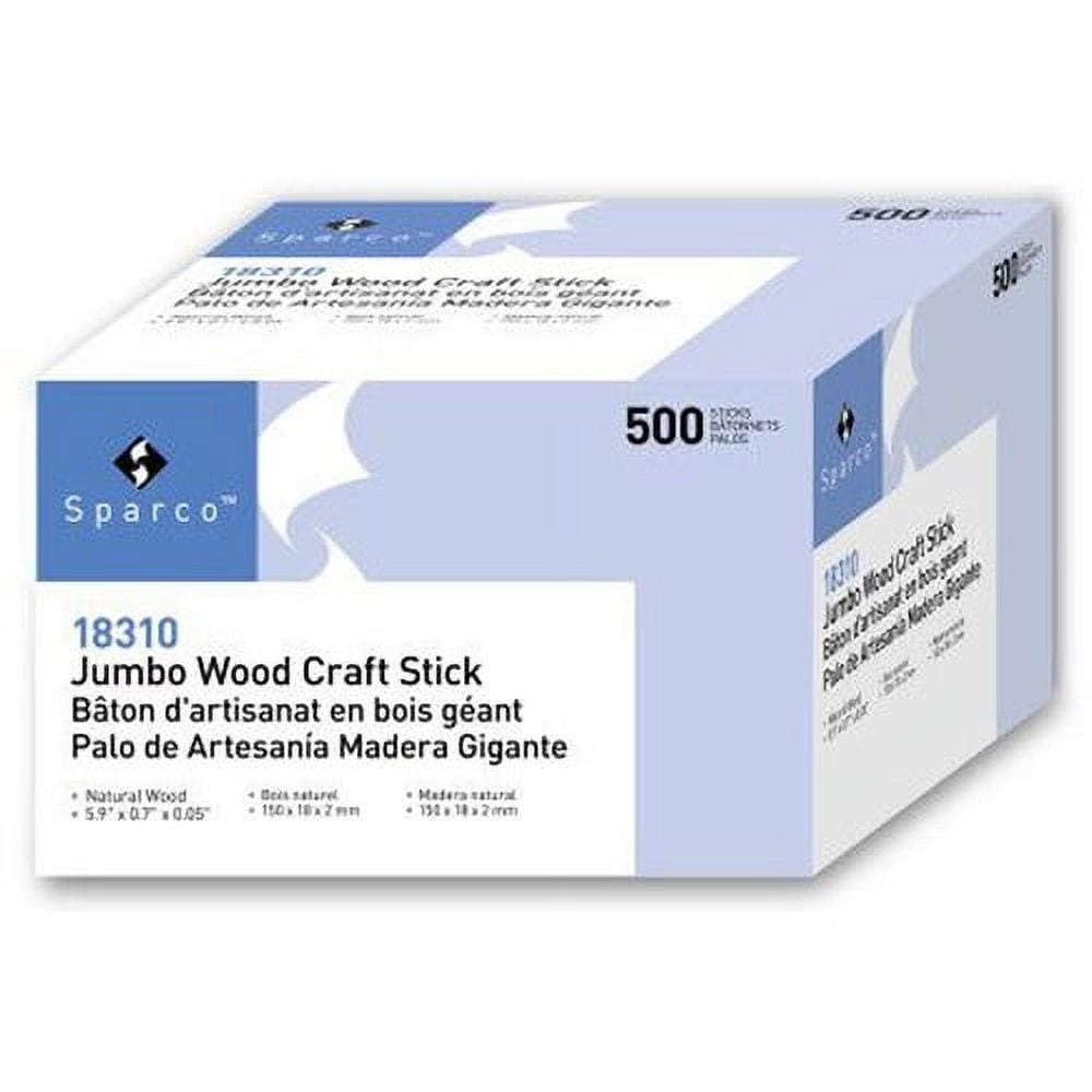 Chenille Kraft Jumbo Size Natural Wood Craft Sticks, 6 x 3/4 (500 per box)  - Sam's Club