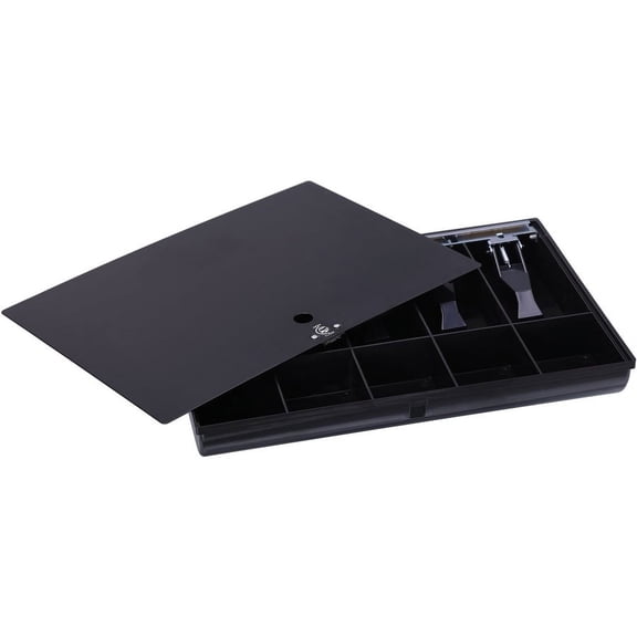 Sparco Locking Cover Money Tray - 1 x Cash Tray - 5 Bill/5 Coin Compartment(s) - Black | Bundle of 5