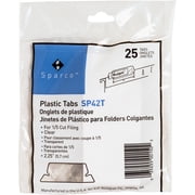 Sparco Plastic Clear Tabs, 25 per Box