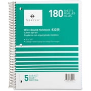 Sparco, SPR83255, Wirebound College Ruled Notebooks, 1 Each