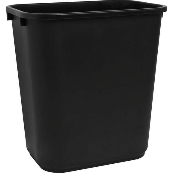 Sparco Rectangular Wastebasket 7 Gal Polyethylene, Black