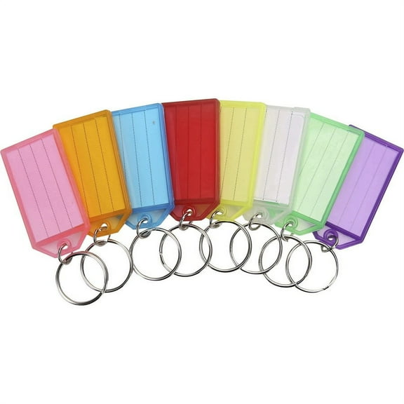 Sparco Replacement Key Tags - 0.25" Length x 0.75" Width - Oval - 4 / Pack - Assorted | Bundle of 2 Packs
