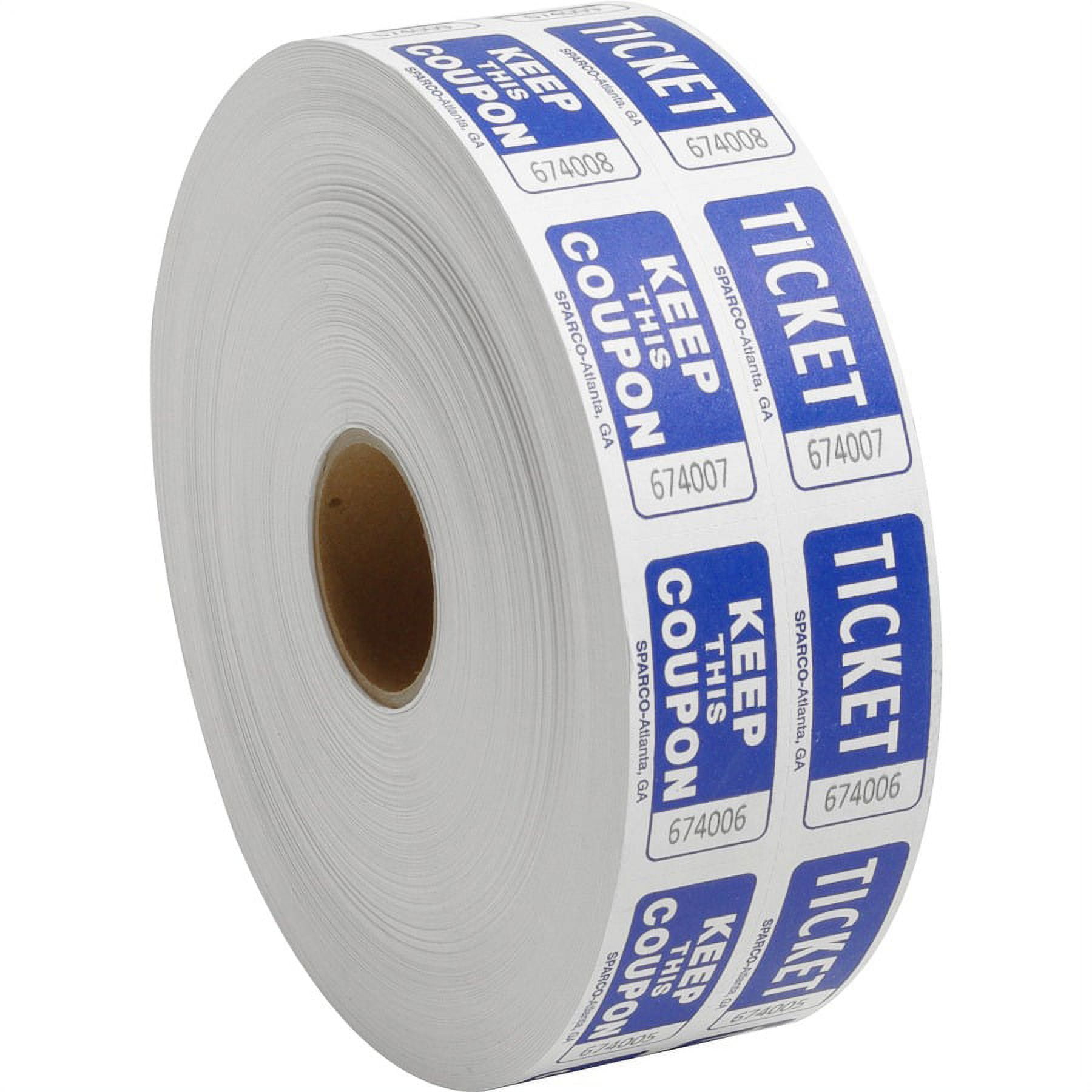 Sparco Roll Tickets - Blue - 2000/Roll | Bundle of 2 Rolls