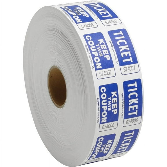 Sparco Roll Tickets - Blue - 2000/Roll | Bundle of 5