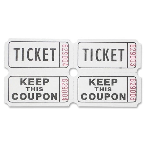 Sparco Roll Tickets - Red - 2000/Roll Sparco Roll Tickets - Red - 2000/Roll