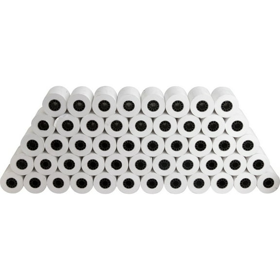 Sparco, SPR01018, Single-ply White Thermal Print Paper Rolls, 50 / Carton, White