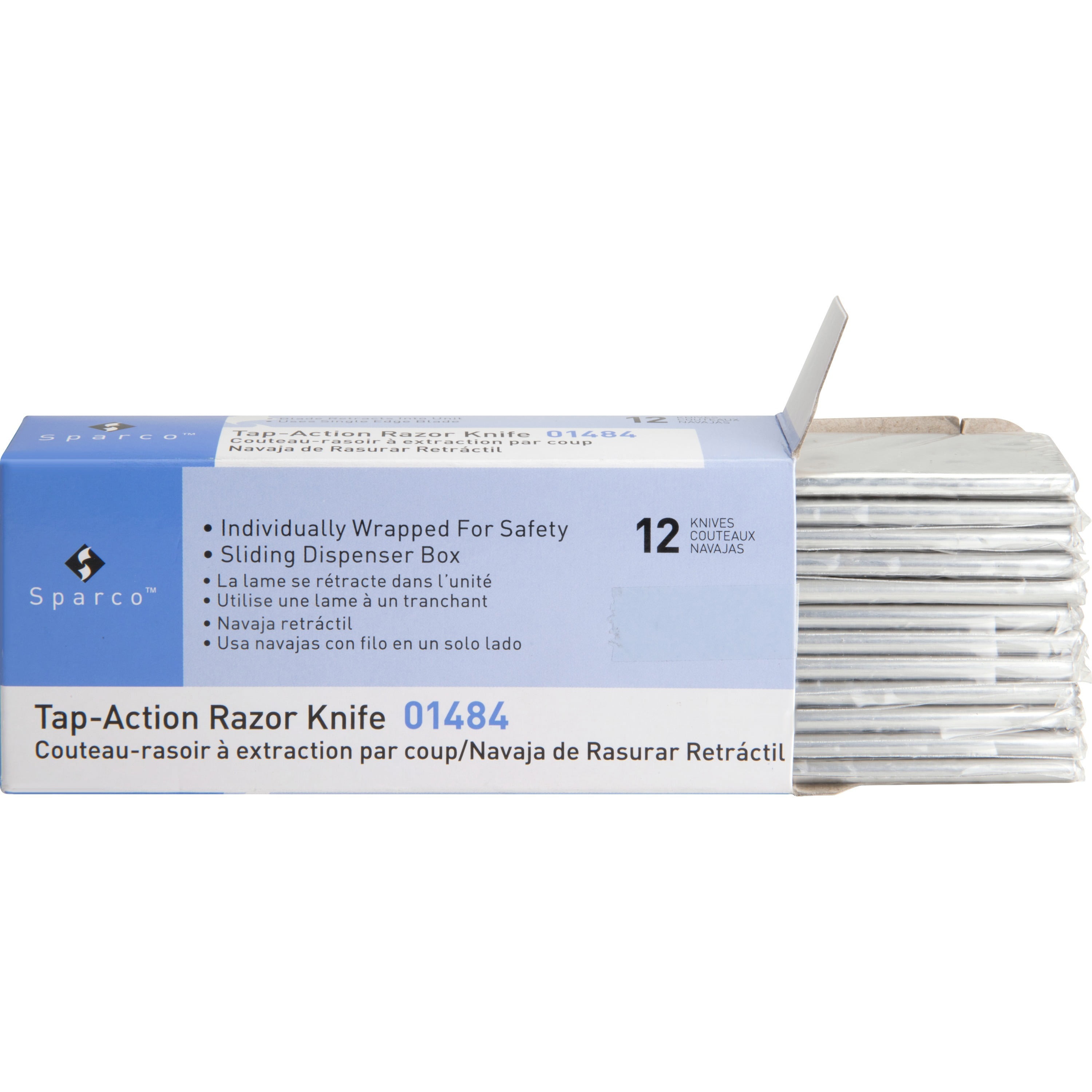 Sparco, SPR01484, Tap Action Razor Knife, 12 / Box