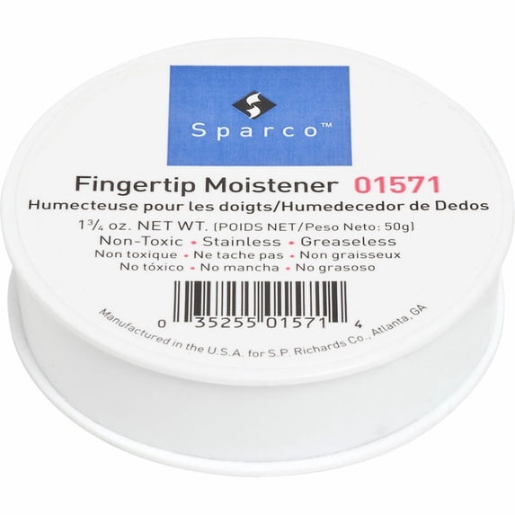 Sparco, SPR01571, 1 3/4 Ounce Fingertip Moistener, 1 Each, White