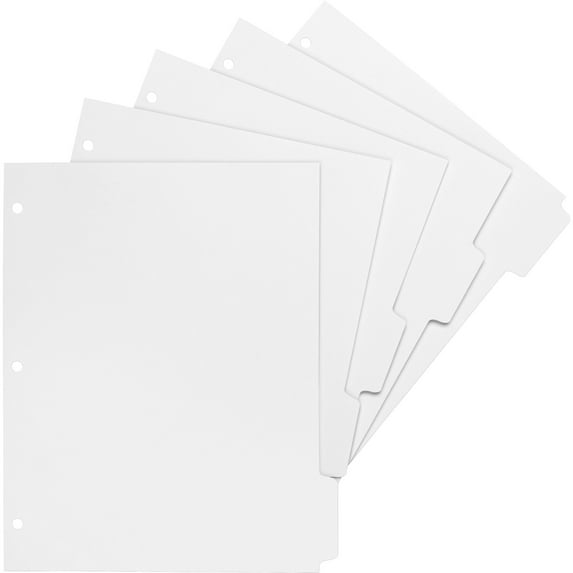 Sparco, SPR02077, 3-Hole Letter-size Print-on Tab Dividers, 50 / Box