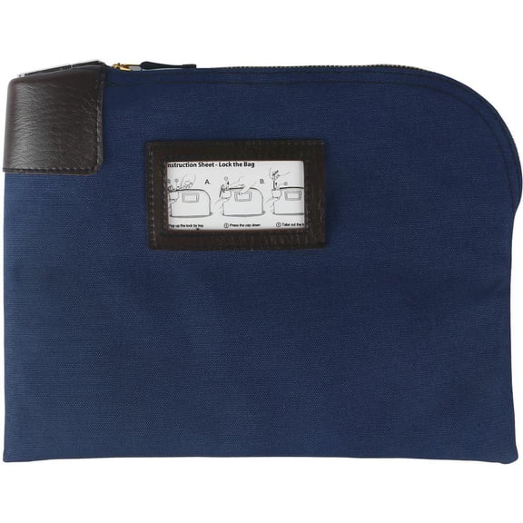 Sparco, SPR02868, Locking Currency Bag, 1 / Pack, Navy