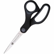 Sparco, SPR25225, Straight Rubber Handle Scissors, 1 Each, Black,Gray