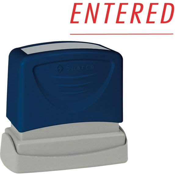 Sparco, SPR60023, ENTERED Red Title Stamp, 1 Each