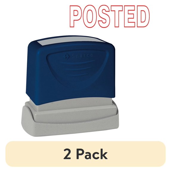 (2 pack) Sparco, SPR60024, POSTED Red Title Stamp, 1 Each