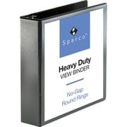 Sparco, SPR68020, Premium Round Ring View Binders, 1 Each, Black