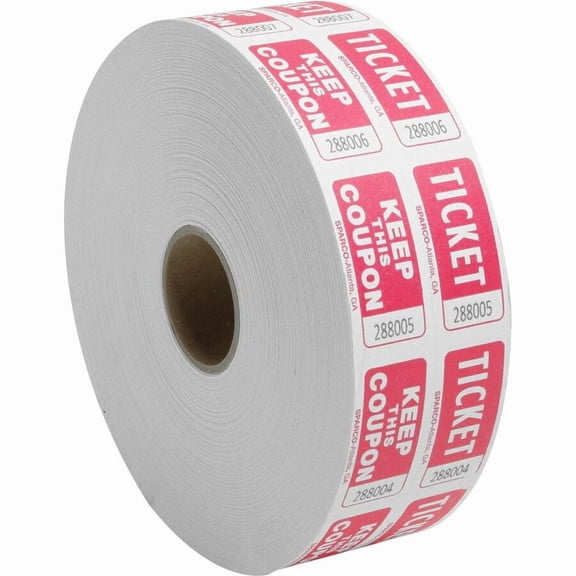 Sparco, SPR99220, Roll Tickets, 2000 / Roll, Red