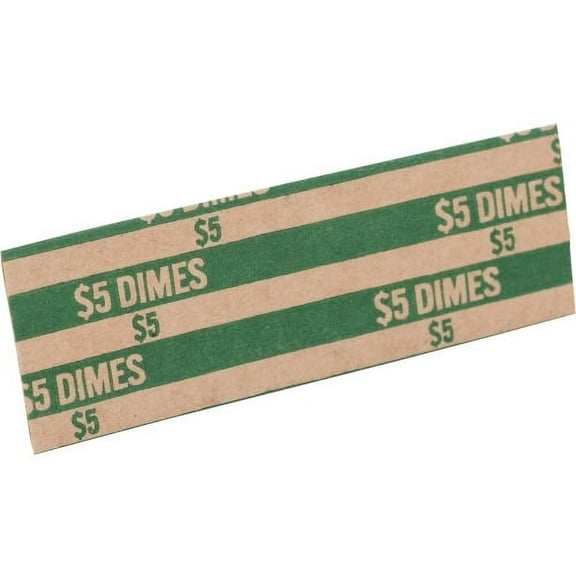 Sparco, SPRTCW10, Flat Coin Wrappers, 1000 / Box, Green