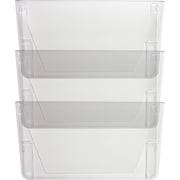 Lorell, Wall File Pockets, 3 / Pack, Clear
