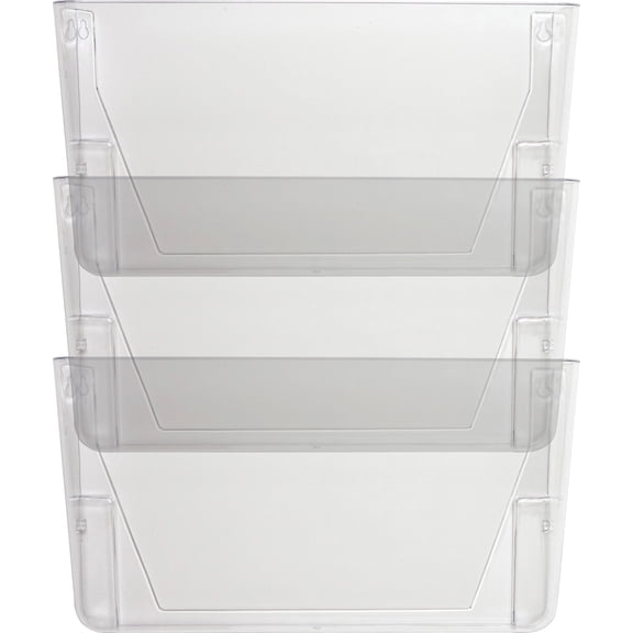 Lorell, Wall File Pockets, 3 / Pack, Clear