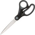 thumbnail image 1 of Sparco Straight Rubber Handle Scissors - 8" Overall Length - Straight - Stainless Steel - Black, Gray - 1 Each, 1 of 1